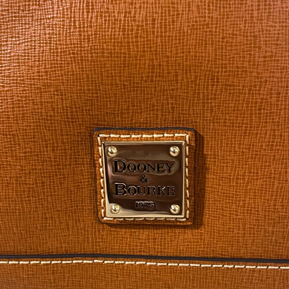 Dooney & Bourke Saffiano Leather Satchel Small Dome Bag Tan Brown NWT - Picture 7 of 7
